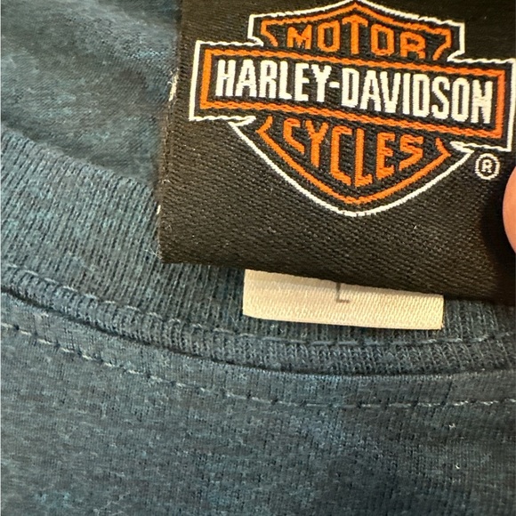 Harley Davidson Large T Shirt Excellent Southern Tier HD Binghamton NY GrayBlue - Picture 4 of 4
